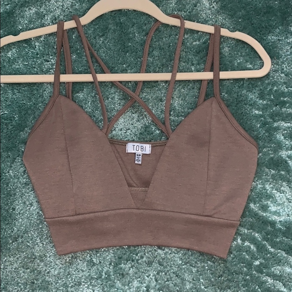 Tan crop top